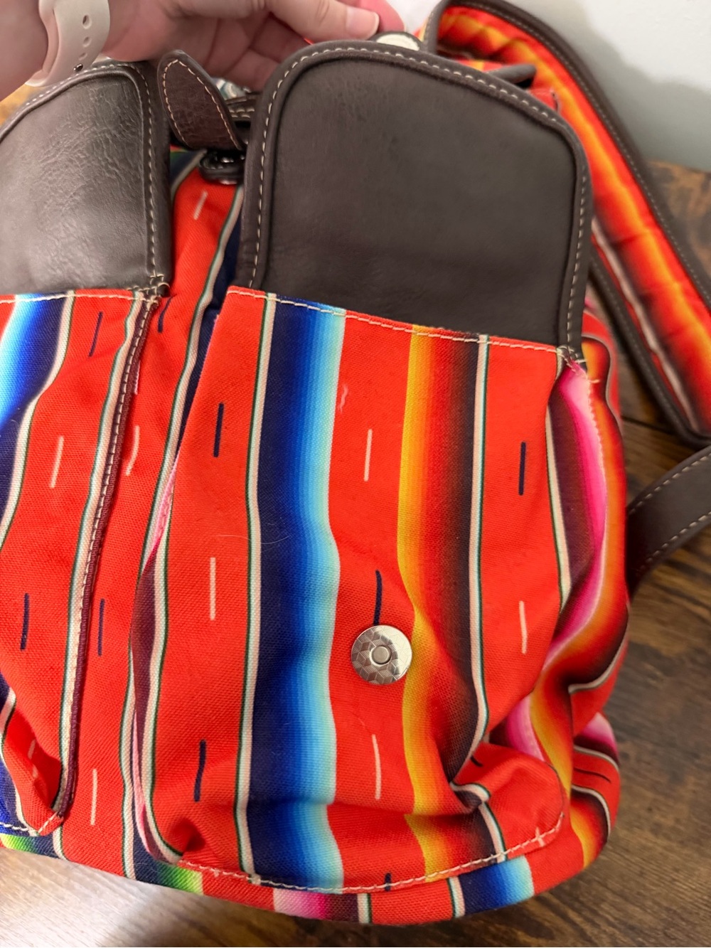 Montana West Colorful Santa Fe Sarape Backpack - Picture 16 of 16